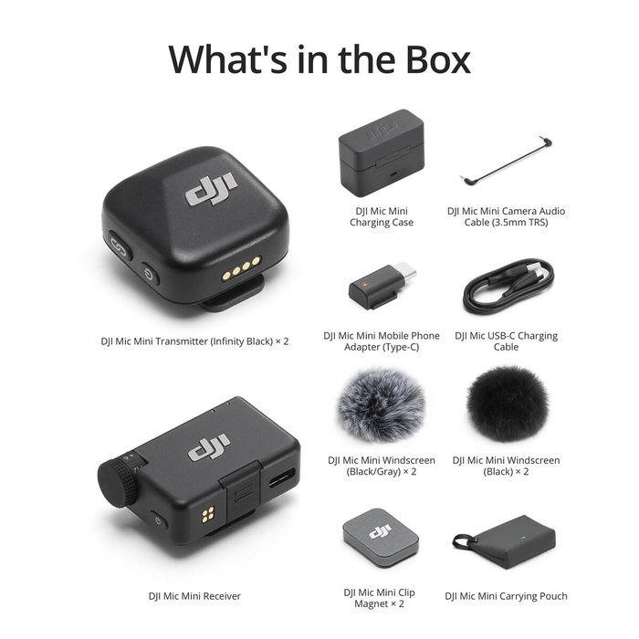 DJI Mic Mini (2TX+1RX+Charging Case) DJI Mic Mini (2TX+1RX+Charging Case)