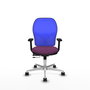 PIQUERAS Y CRESPO Silla de oficina Jorquera con mecanismo Sincro/Traslack, Morado y Azul