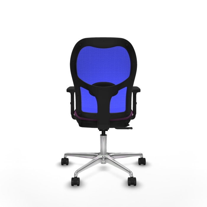 PIQUERAS Y CRESPO Silla de oficina Jorquera con mecanismo Sincro/Traslack, Morado y Azul