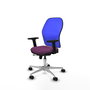 PIQUERAS Y CRESPO Silla de oficina Jorquera con mecanismo Sincro/Traslack, Morado y Azul