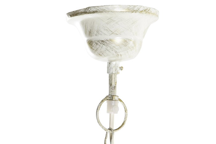 DKD Home Decor Lámpara de Techo de Hierro Blanco 51x51x38 cm DKD Home Decor Lámpara de Techo de Hierro Blanco 51x51x38 cm