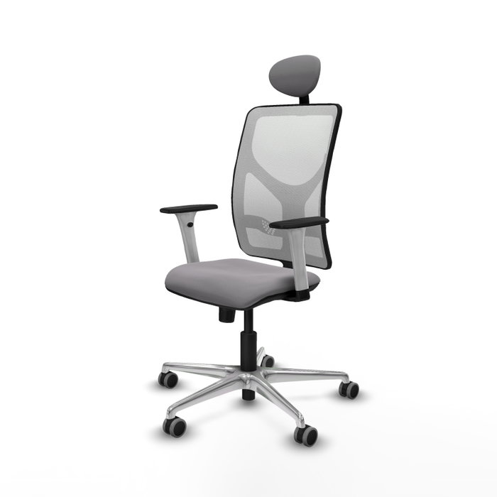 PIQUERAS Y CRESPO Silla de oficina Motilla Gris y Blanco PIQUERAS Y CRESPO Silla de oficina Motilla Gris y Blanco