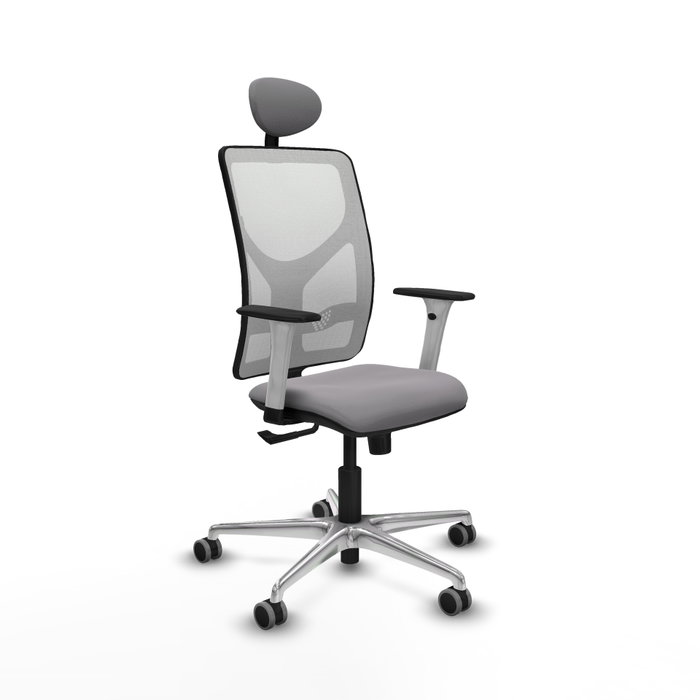 PIQUERAS Y CRESPO Silla de oficina Motilla Gris y Blanco PIQUERAS Y CRESPO Silla de oficina Motilla Gris y Blanco