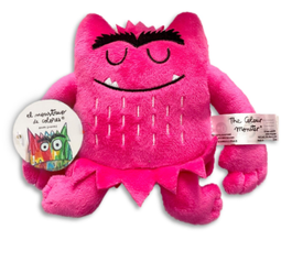 LUPITA BOOKS, Pequeño peluche monstruo de colores Rosa 15cm