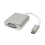 ROLINE 12033203 Adaptador USB-C a VGA 1080p Full HD 60Hz, USB 3.2 Gen 1, Cable 10 cm, Aluminio Plata