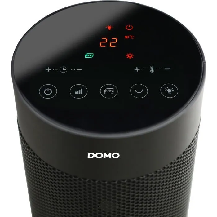 Domo Calefactor cerámico con efecto leña 2000 W Negro Domo Calefactor cerámico con efecto leña 2000 W Negro