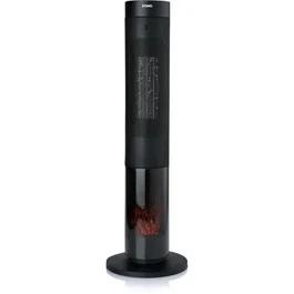 Domo Calefactor cerámico con efecto leña 2000 W Negro
