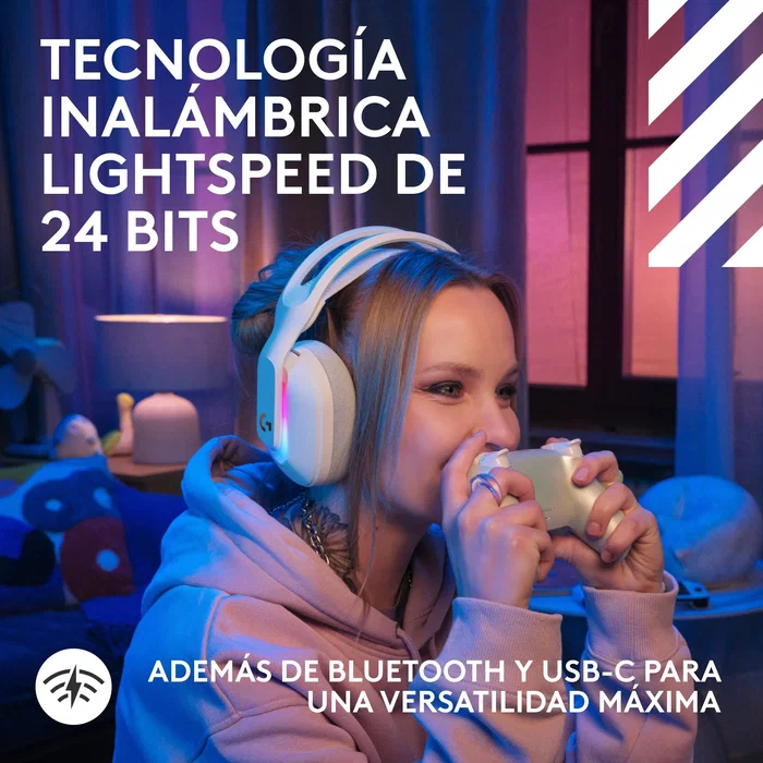 Logitech G Astro A20 X Blanco, Auriculares Inalámbricos con PLAYSYNC AUDIO, Bluetooth 5.3 y LIGHTSPEED