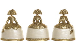 DKD Home Decor Figura de Resina Damas Mate Surtido de 3 Unidades