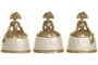DKD Home Decor Figura de Resina Damas Mate Surtido de 3 Unidades