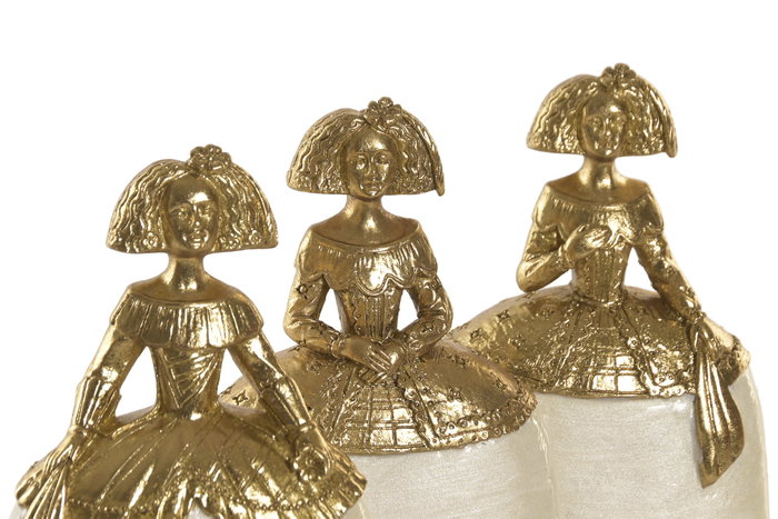 DKD Home Decor Figura de Resina Damas Mate Surtido de 3 Unidades DKD Home Decor Figura de Resina Damas Mate Surtido de 3 Unidades