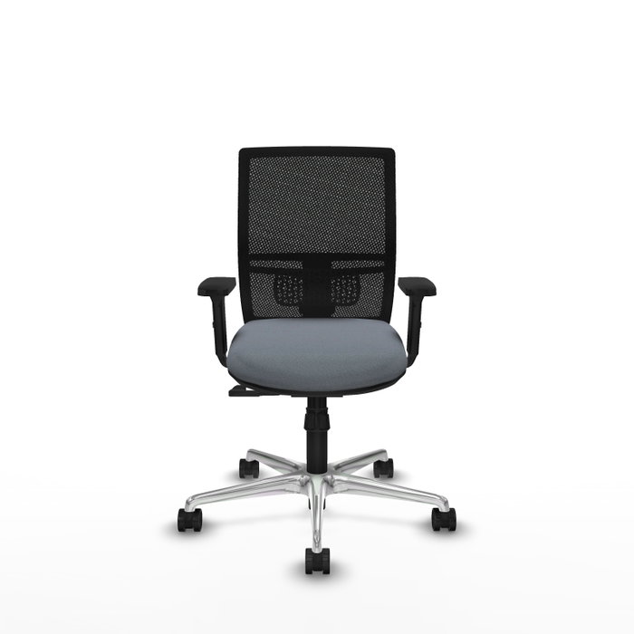 PIQUERAS Y CRESPO Silla de oficina Yunquera Gris y Negro con mecanismo Sincro
