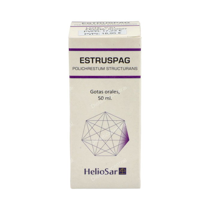 HELIOSAR Estruspag Polichrestum Structurans Solución 50ml - Complemento Alimenticio con Folatos y Zinc para Síntesis Proteica HELIOSAR Estruspag Polichrestum Structurans Solución 50ml - Complemento Alimenticio con Folatos y Zinc para Síntesis Proteica