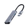 GEMBIRD UHB-U3P1U2P3-01 Base para portátil y replicador de puertos USB 3.2 Gen 1 Type-C Plata
