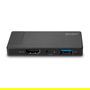 LINDY DST-Micro USB Typ C 4K Micro Dockingstation 43336 - Alámbrico, USB 3.2 Gen 1, USB-C, 60W PD, HDMI, 3840x2160, Negro, Aluminio