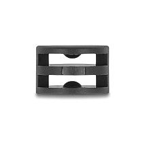 DeLOCK 18913 Placa acopladora para organización de cables, Negro, 100 piezas
