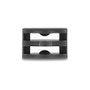 DeLOCK 18913 Placa acopladora para organización de cables, Negro, 100 piezas