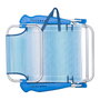 Aktive Silla de playa plegable y reclinable 8 posiciones rayas azul c/cojín y asas mano