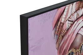 DKD Home Decor Cuadro Moderno Malva Multicolor Lienzo y PS Estilo Africana 4.5 x 102 x 102 cm (2 Unidades)