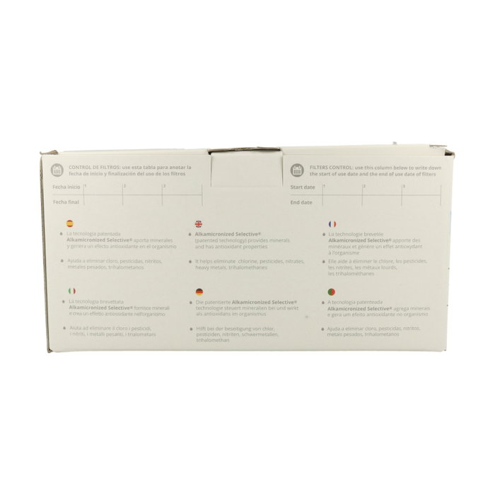 Alkanatur Pack de 3 Filtros de Agua Blanco
