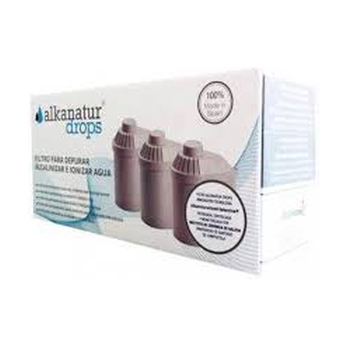 Alkanatur Pack de 3 Filtros de Agua Blanco