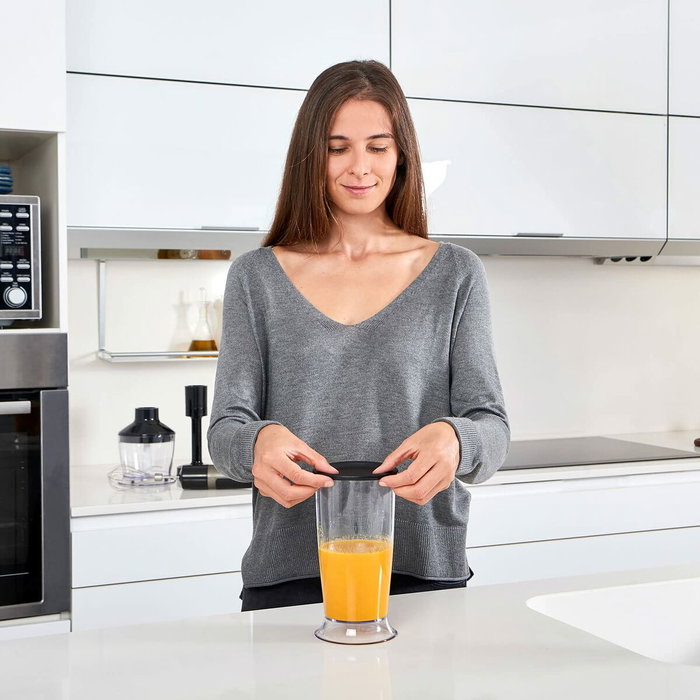 Black+Decker Batidora de Varilla 1500W BXHBA1500E - 20 Velocidades, 4 Cuchillas