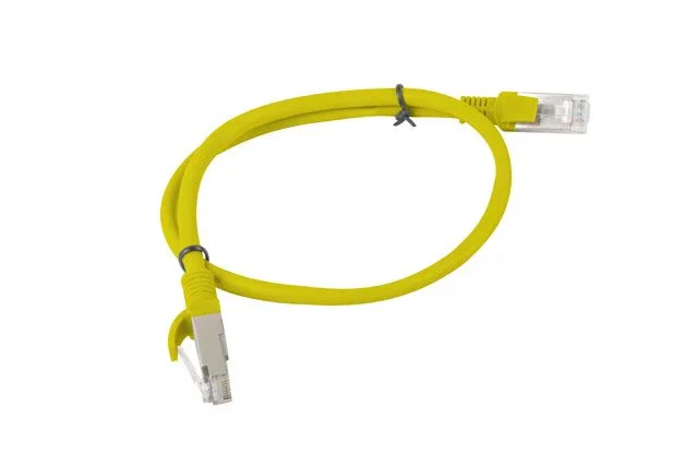 Lanberg PCF5-10CC-0050-Y Cable de red RJ-45 Cat5e F/UTP (FTP) Apantallado 0.5 Metros Amarillo - Para conexiones de red Plug and Play