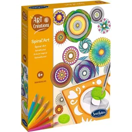 Sentosphere SEN1697214140774 Spiral'Art Kit de Creación para Ellipses y Rosetas Multicolores, Incluye 6 Ruedas, Juguete Artístico para Niños +6 Años