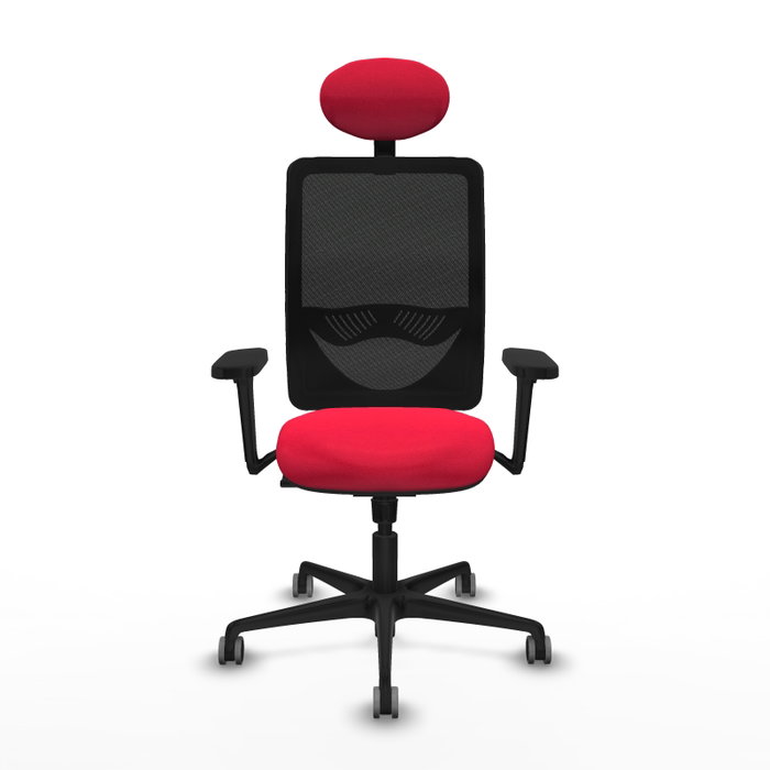 PIQUERAS Y CRESPO Silla de oficina Zulema con mecanismo Sincro, Rojo y Negro PIQUERAS Y CRESPO Silla de oficina Zulema con mecanismo Sincro, Rojo y Negro