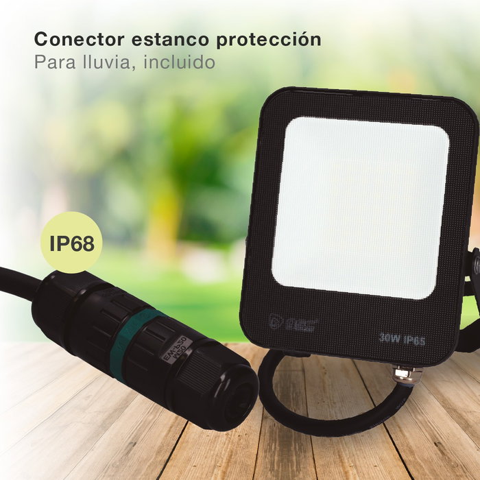 GSC Evolution Proyector LED Santadi 30W 6500K Negro GSC Evolution Proyector LED Santadi 30W 6500K Negro