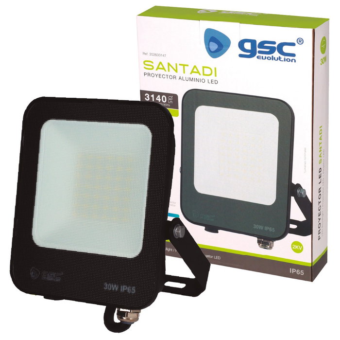 GSC Evolution Proyector LED Santadi 30W 6500K Negro GSC Evolution Proyector LED Santadi 30W 6500K Negro