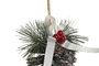 DKD Home Decor Decoración Colgante Piña 7x7x11 Nevado Surtido de 3