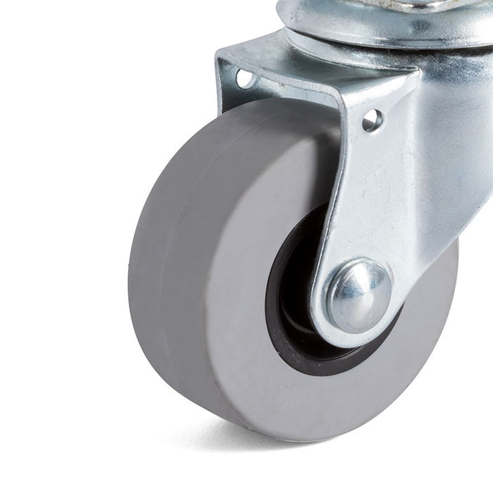 Q&Q Rueda Giratoria Antro Aro De Goma Ø40 Plástico Zn Sin Antihilo 20Kgs/Rueda