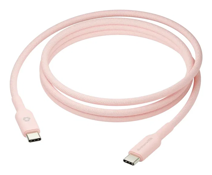 Dbramante1928 CB20CCPI7206 Cable USB-C a USB-C 1.5 Metros para Carga Rápida 60 W, Color Rosa