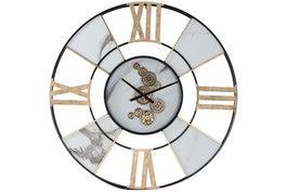 DKD Home Decor Reloj de Pared Metal Blanco 142x9x142