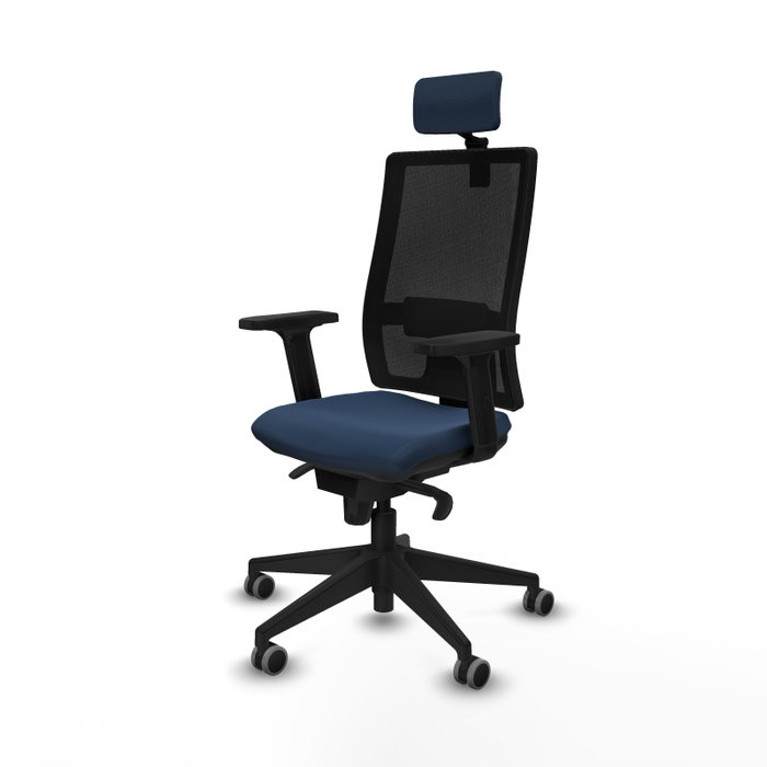 PIQUERAS Y CRESPO Silla de oficina Horna con mecanismo Sincro Azul marino y Negro PIQUERAS Y CRESPO Silla de oficina Horna con mecanismo Sincro Azul marino y Negro