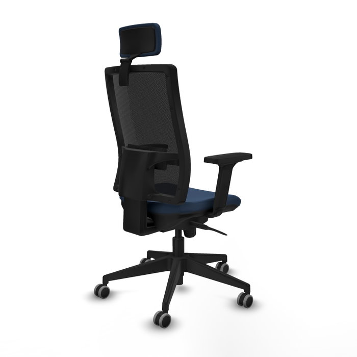 PIQUERAS Y CRESPO Silla de oficina Horna con mecanismo Sincro Azul marino y Negro PIQUERAS Y CRESPO Silla de oficina Horna con mecanismo Sincro Azul marino y Negro