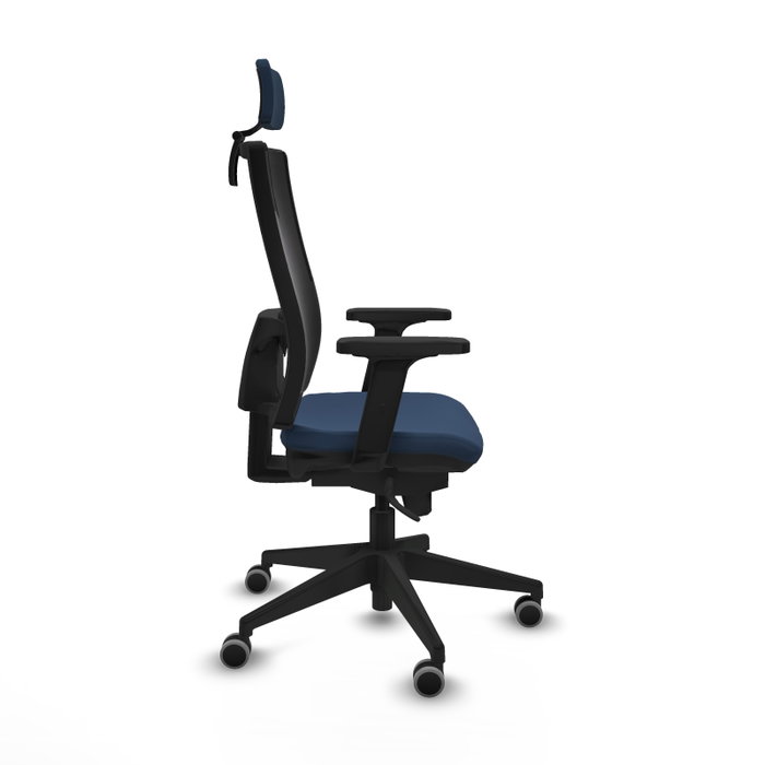 PIQUERAS Y CRESPO Silla de oficina Horna con mecanismo Sincro Azul marino y Negro PIQUERAS Y CRESPO Silla de oficina Horna con mecanismo Sincro Azul marino y Negro