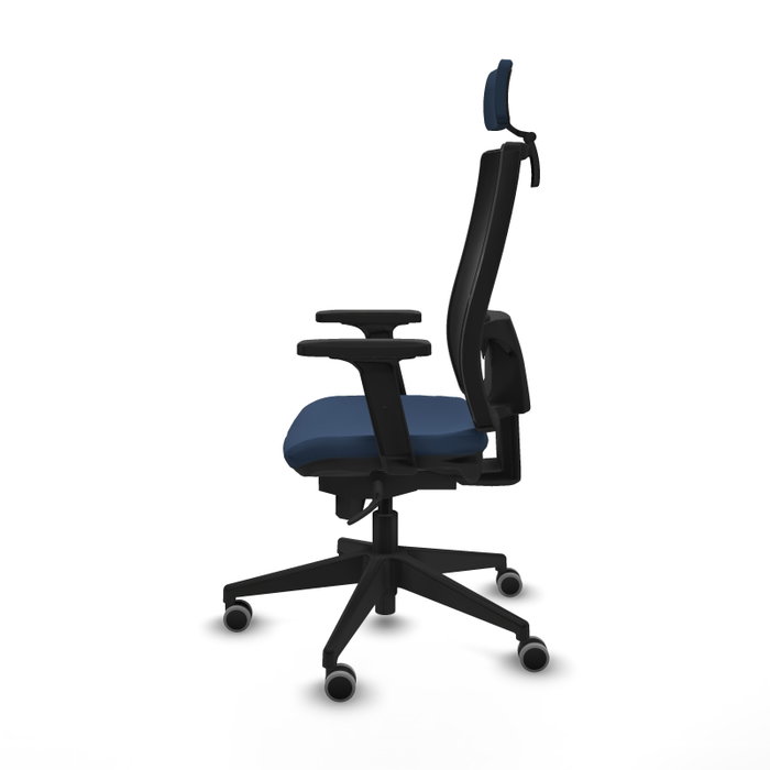 PIQUERAS Y CRESPO Silla de oficina Horna con mecanismo Sincro Azul marino y Negro PIQUERAS Y CRESPO Silla de oficina Horna con mecanismo Sincro Azul marino y Negro