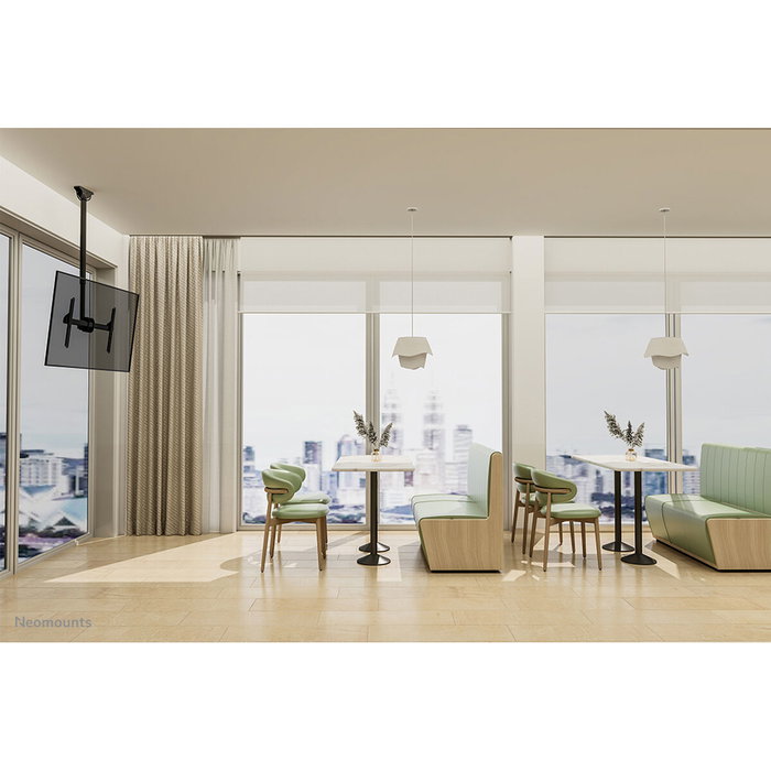 Neomounts Soporte de Techo para Pantalla 37"-70" Brazo Articulado Altura 106-156 cm Capacidad Máx. 50 kg Negro