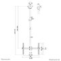 Neomounts Soporte de Techo para Pantalla 37"-70" Brazo Articulado Altura 106-156 cm Capacidad Máx. 50 kg Negro