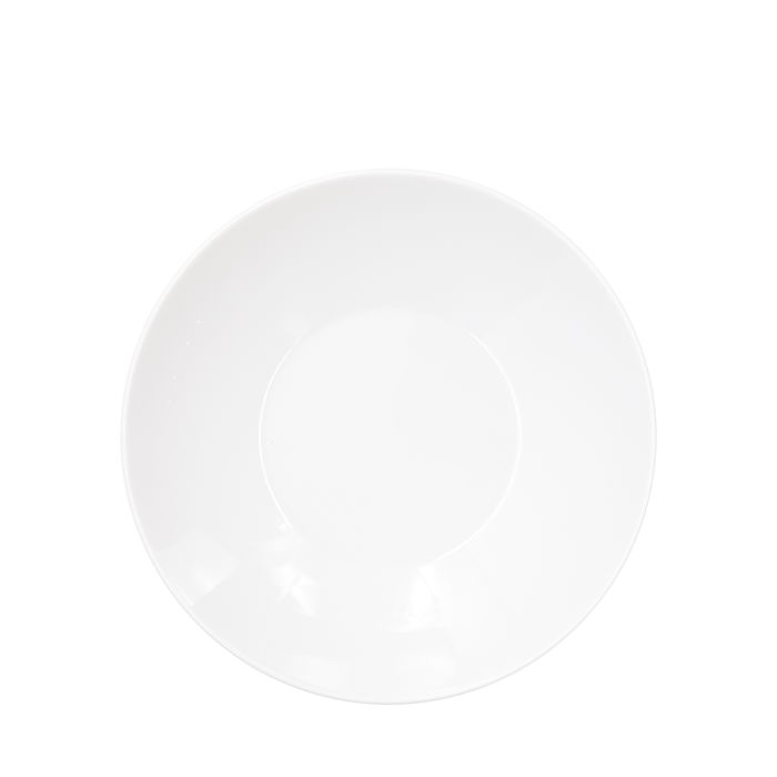 SUMMA Plato Hondo Coupe Alba 24 cm - Vajilla de Porcelana Blanca, Diámetro 24 cm x Alto 5 cm (Set de 6)