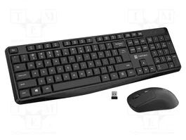 NATEC SQUID PLUS Conjunto de teclado y ratón inalámbrico Negro