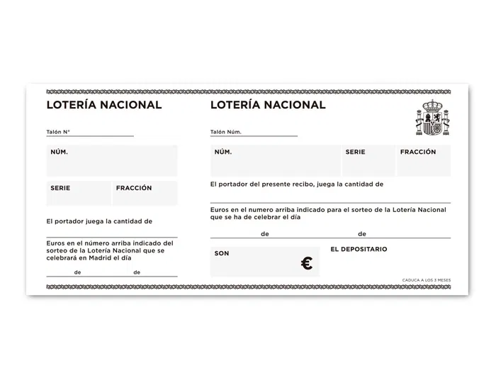 Liderpapel Talonario Lotería Tres en Folio 111 Original 3 en Folio Apaisado 205 x 102 mm