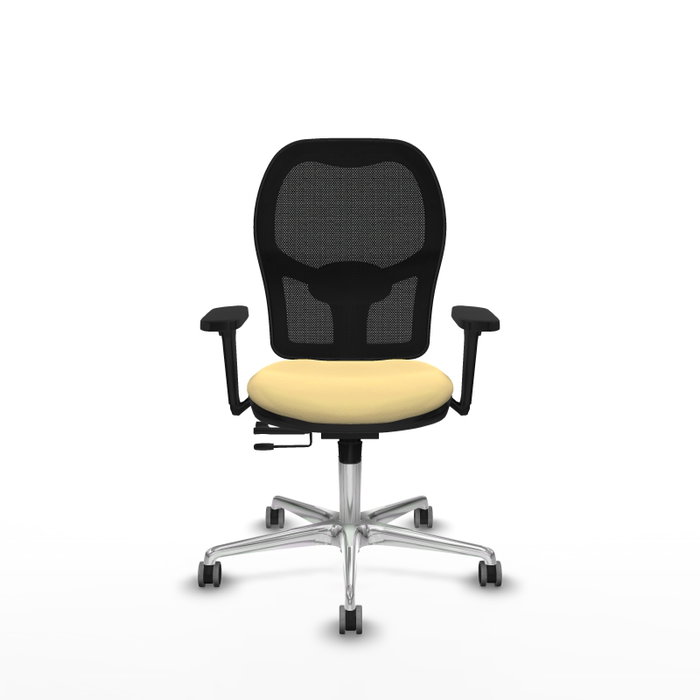PIQUERAS Y CRESPO Silla de oficina Jorquera con mecanismo Sincro/Traslack Crema y Negro PIQUERAS Y CRESPO Silla de oficina Jorquera con mecanismo Sincro/Traslack Crema y Negro