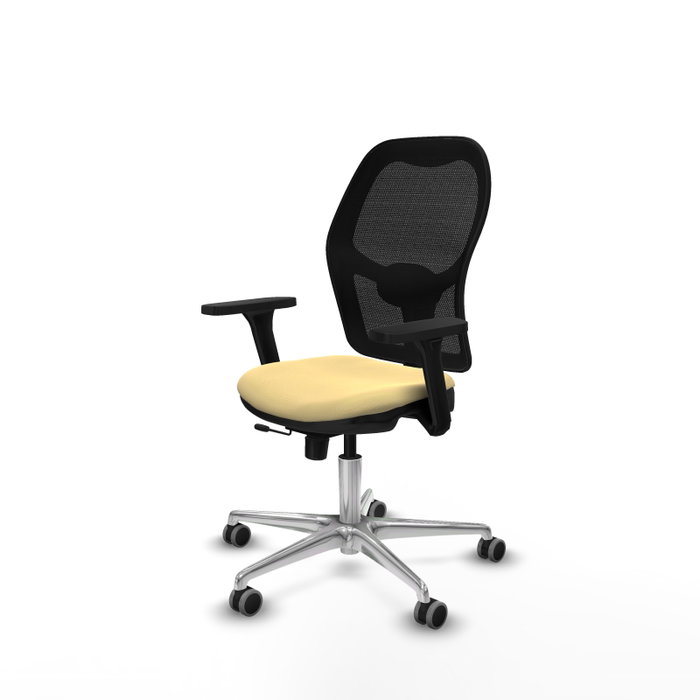 PIQUERAS Y CRESPO Silla de oficina Jorquera con mecanismo Sincro/Traslack Crema y Negro PIQUERAS Y CRESPO Silla de oficina Jorquera con mecanismo Sincro/Traslack Crema y Negro