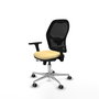 PIQUERAS Y CRESPO Silla de oficina Jorquera con mecanismo Sincro/Traslack Crema y Negro
