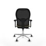 PIQUERAS Y CRESPO Silla de oficina Jorquera con mecanismo Sincro/Traslack Crema y Negro