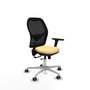 PIQUERAS Y CRESPO Silla de oficina Jorquera con mecanismo Sincro/Traslack Crema y Negro