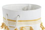 DKD Home Decor Cesta Boho Beige Mostaza Algodón Poliéster Flecos Set de 3 Piezas 43 x 45 x 43 cm